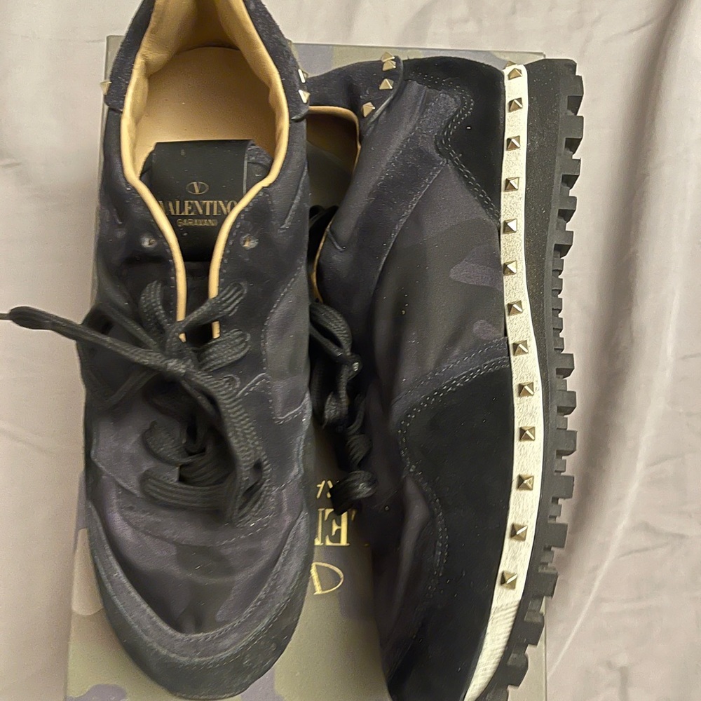 Valentino Black Camo Sneakers 8.5
